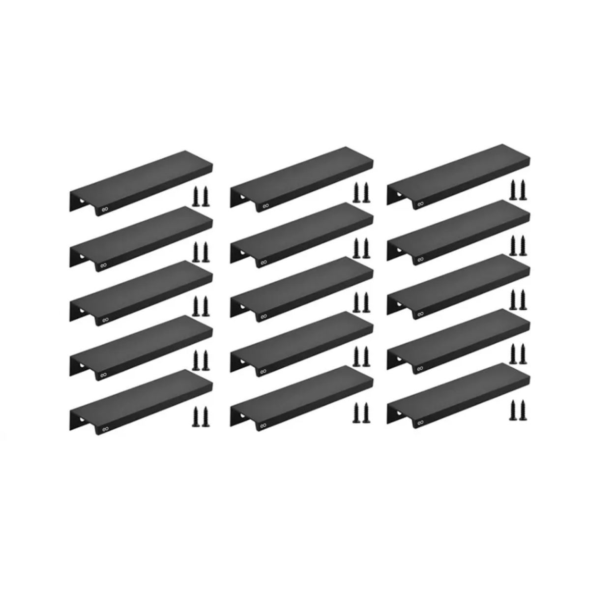 Kit 15 Cm Jaladera Oculta Perfil L Para Cajon Puerta 15pzs Eo Safe Imports Esi-15612 Negro