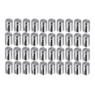 Foto 1 | 40pcs Chapetones De 19x25mm Para Montaje De Herrajes Vidrio Lab.g, Plata