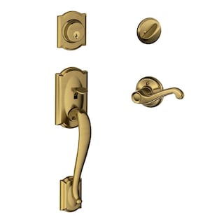 Foto 1 | Handleset Schlage Camelot Monocilíndrico De Latón Envejecido - Venta Internacional.