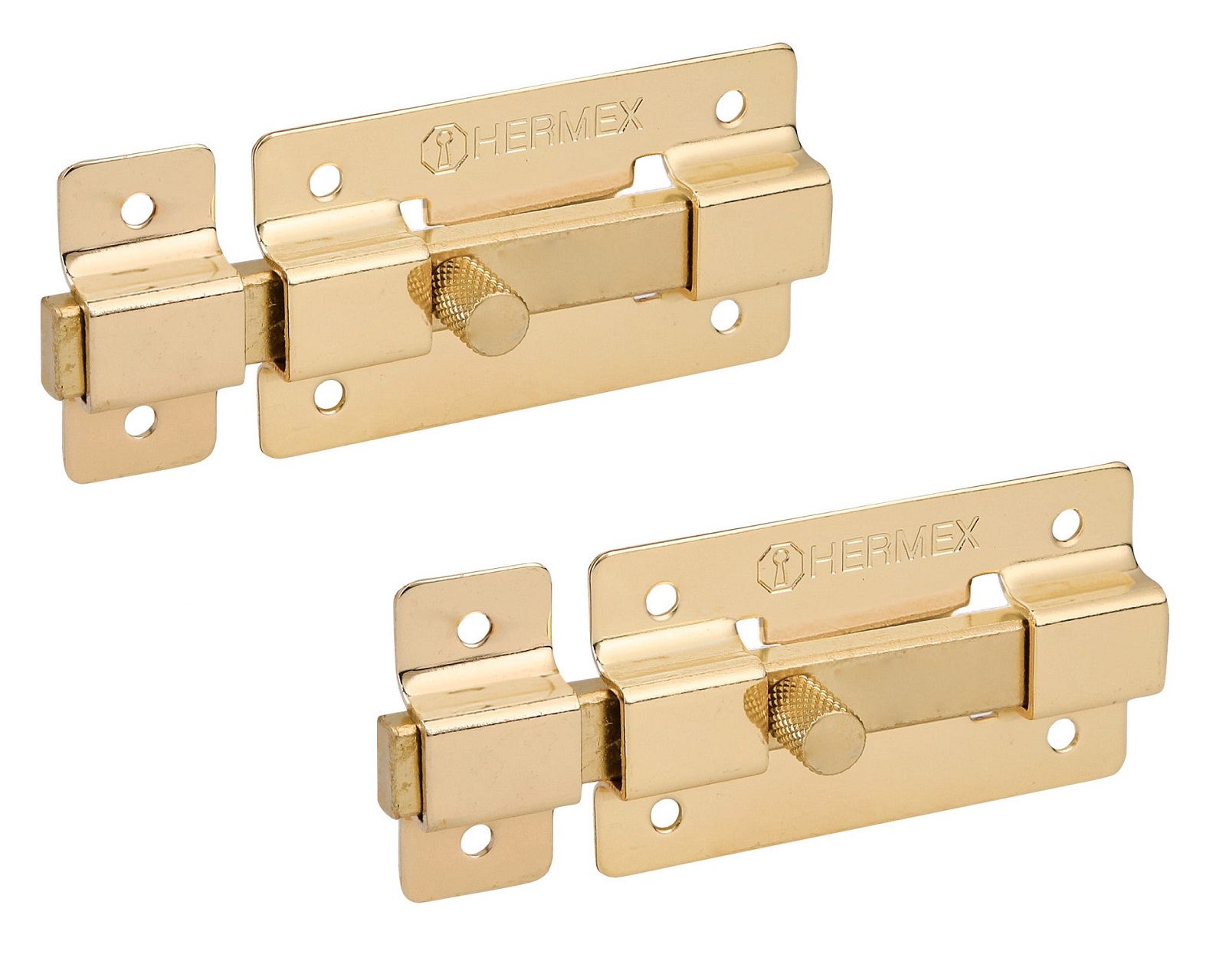 Foto 1 | Pasador para Puerta o Ventana de Latón de 3 Pulgadas Hermex Pal-36 color Dorado Incluye 2 Piezas