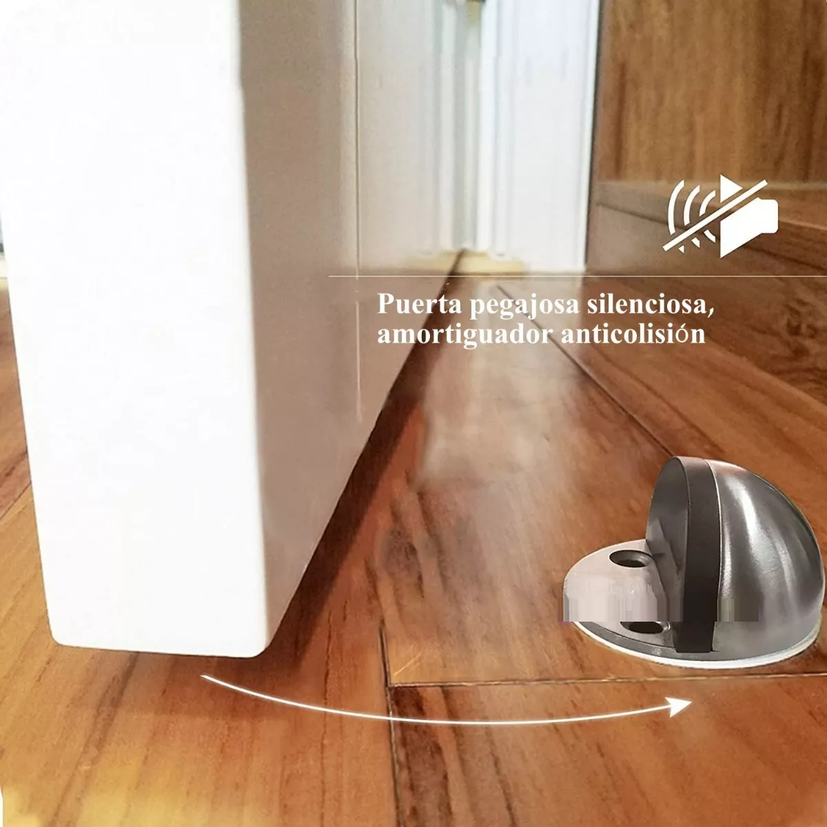 Foto 5 pulgar | Juego de 6 Topes Magnéticos de Acero Inoxidable para Puertas Eo Safe Imports Esi-10931 Plata