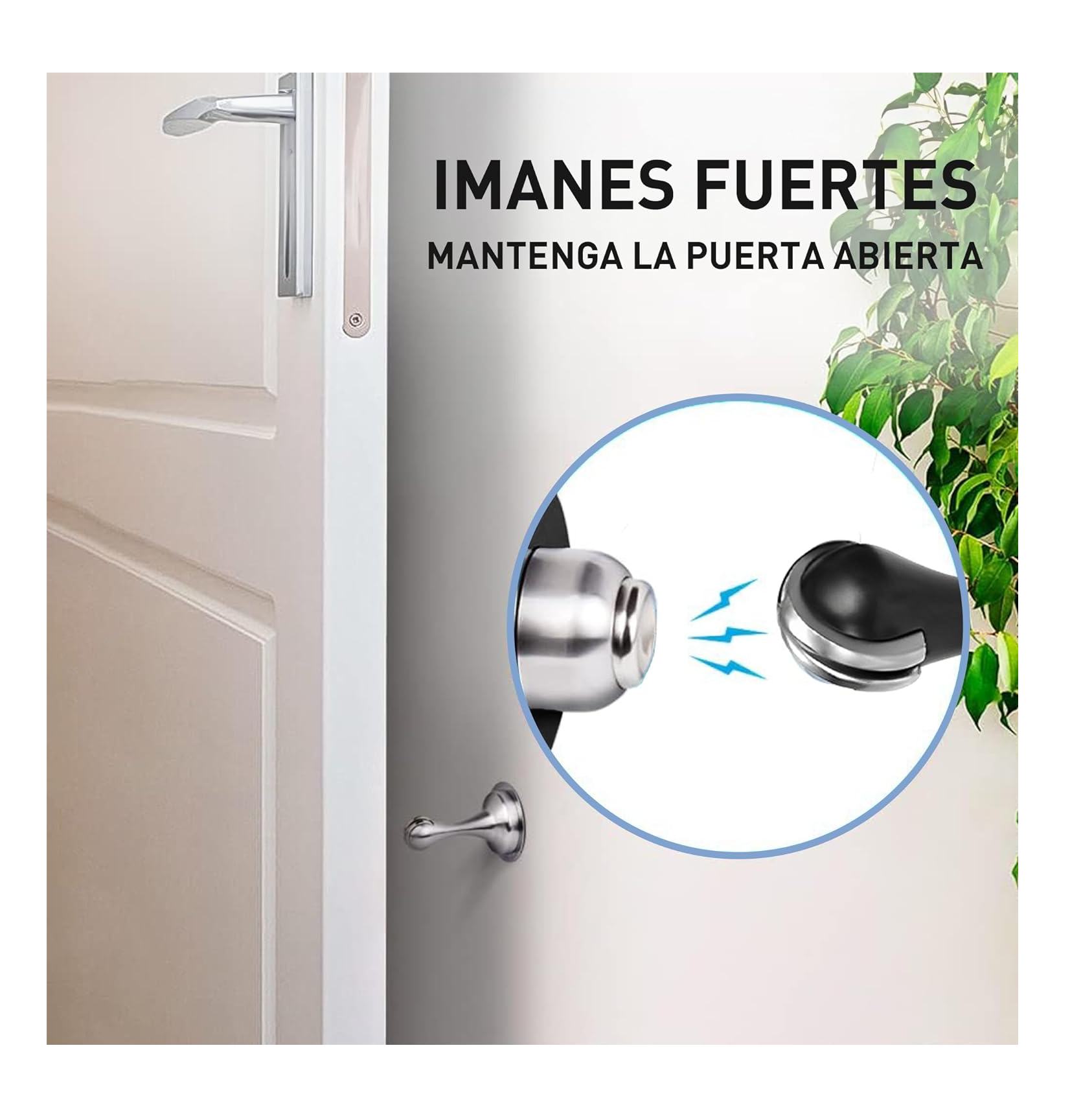 Foto 4 pulgar | Tope para Puerta Belug Negro de Acero Inoxidable