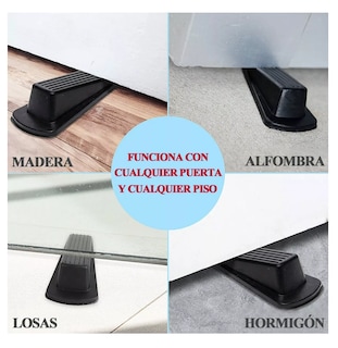 Foto 4 | Tope para Puerta Cuña de Caucho 4 Piezas color Negro