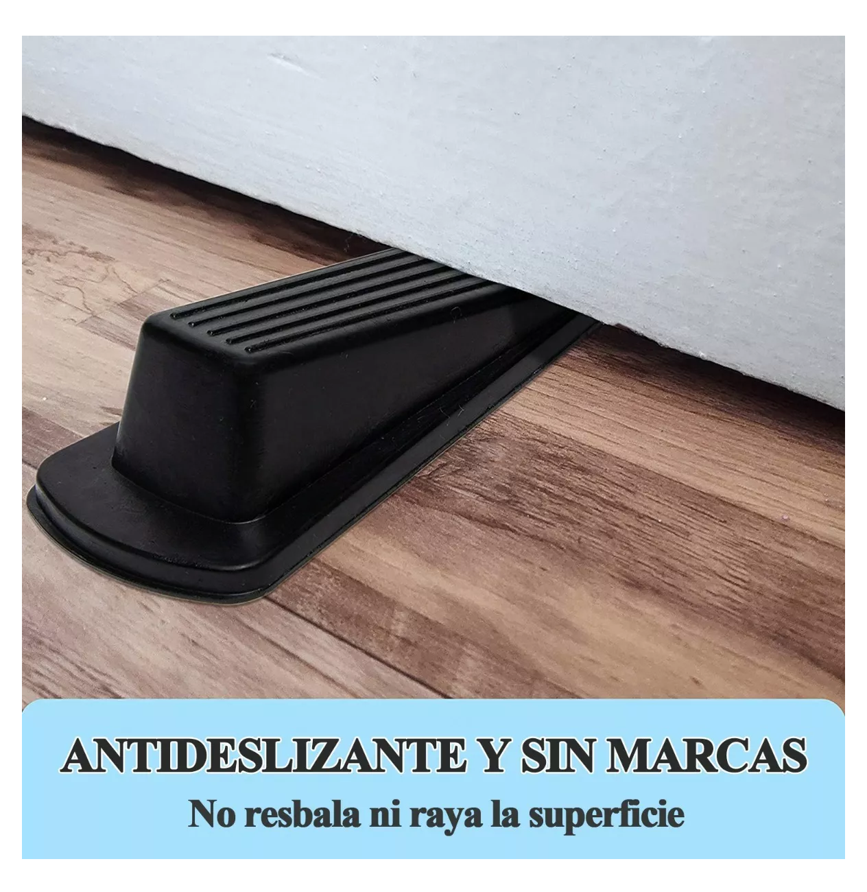 Foto 5 | Tope para Puerta Cuña de Caucho 4 Piezas color Negro