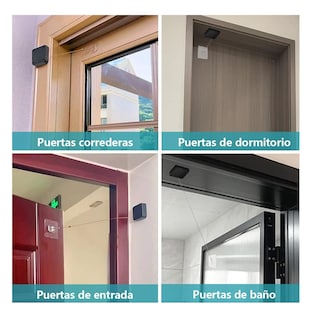 Foto 4 | Cierra Puertas Automático Sin Perforaciones Soporte 6.4 cm 2 Piezas Negro