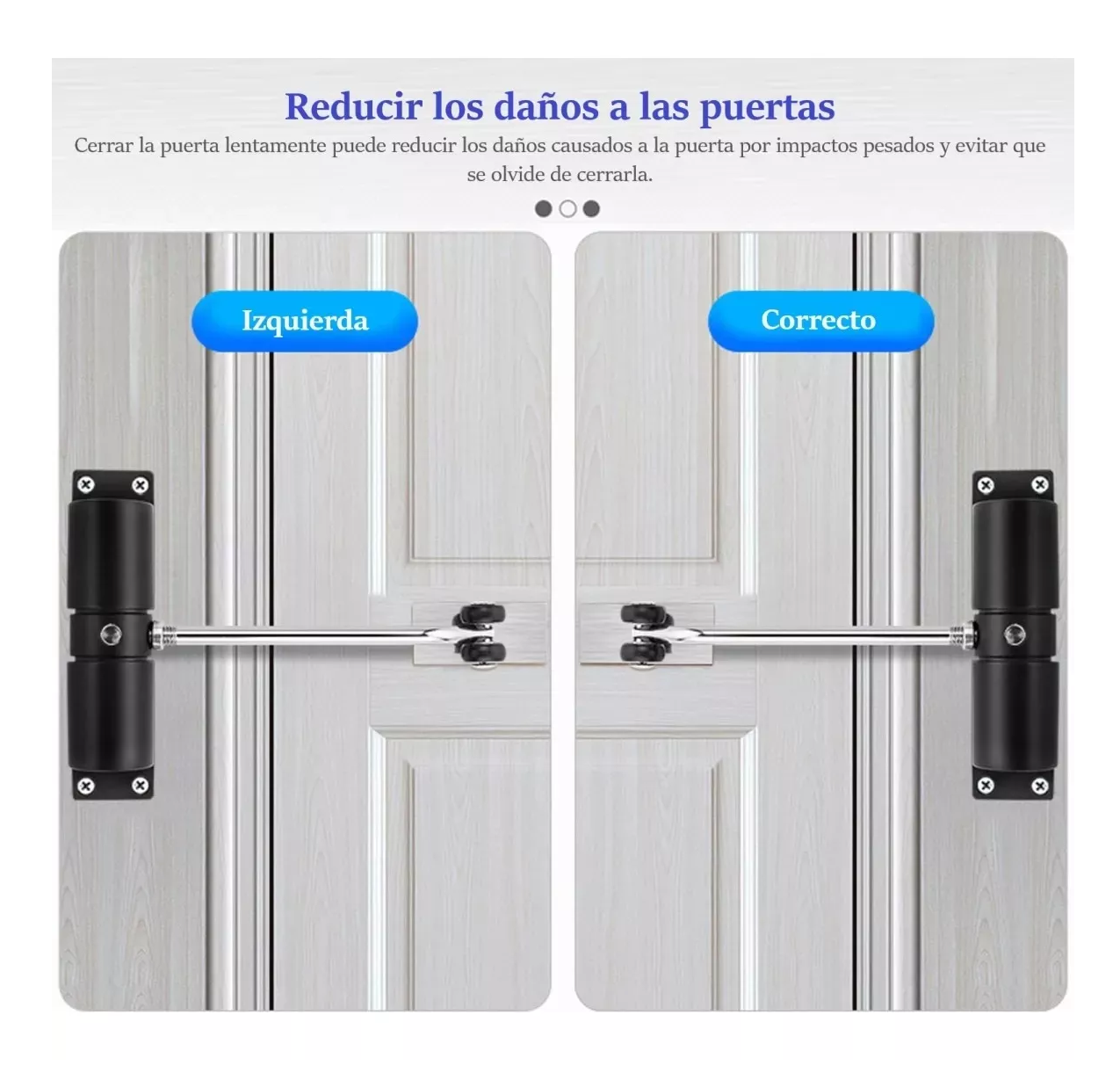 Foto 3 | Cierra Puertas Automático Resorte Invisible Para Doméstico Negro