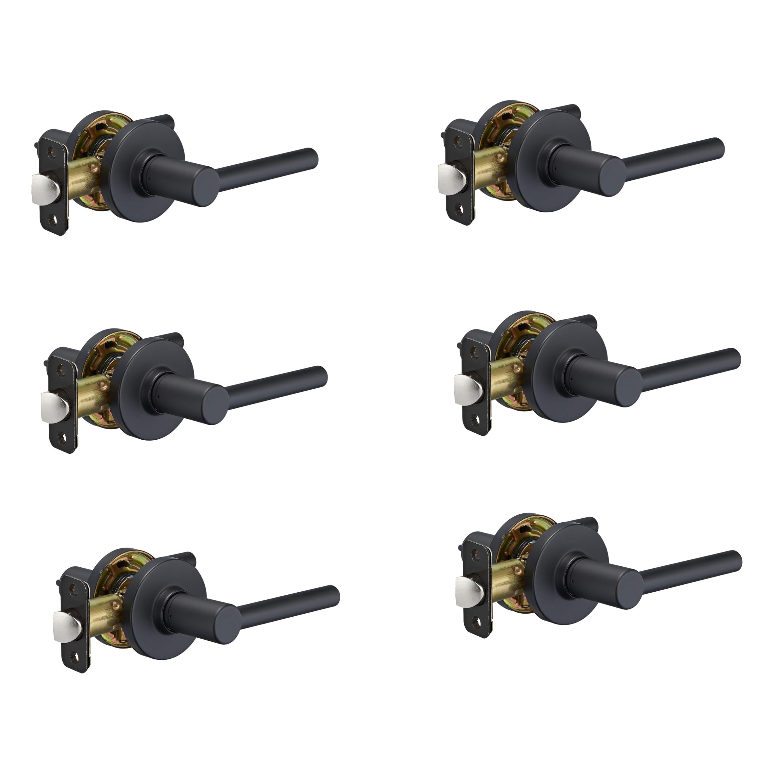 Cerraduras Contemporary Madison Negro Mate 6 Piezas - Venta Internacional