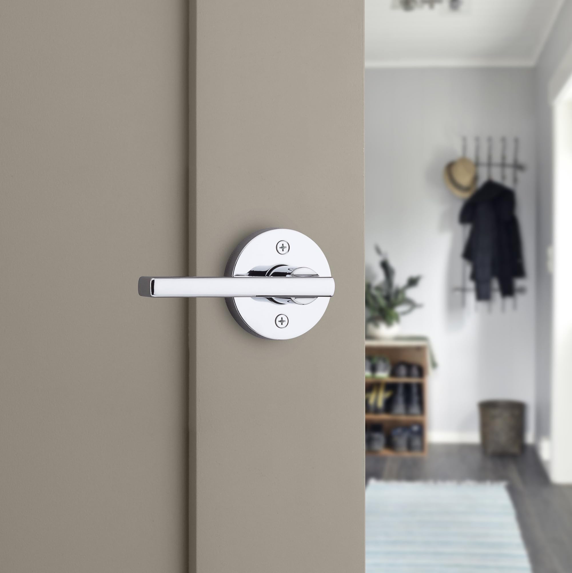 Foto 3 | Pomo De Puerta Kwikset Halifax, Pasillo Interior, Cromo Pulido - Venta Internacional.