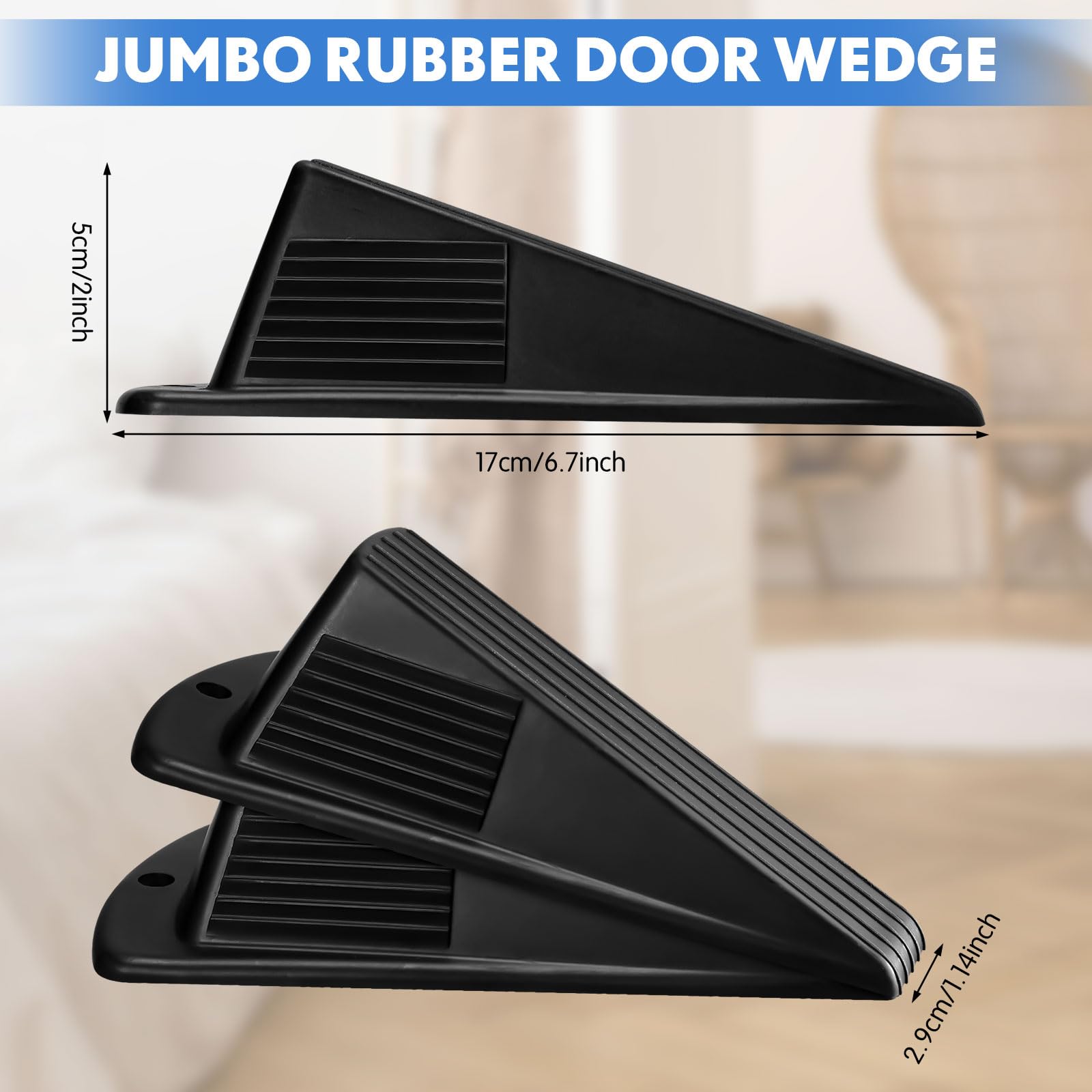 Foto 3 pulgar | Tapón De Puerta Frienda Jumbo De Goma Tpr De Alta Resistencia De 5 Cm, 8 Unidades - Venta Internacional.