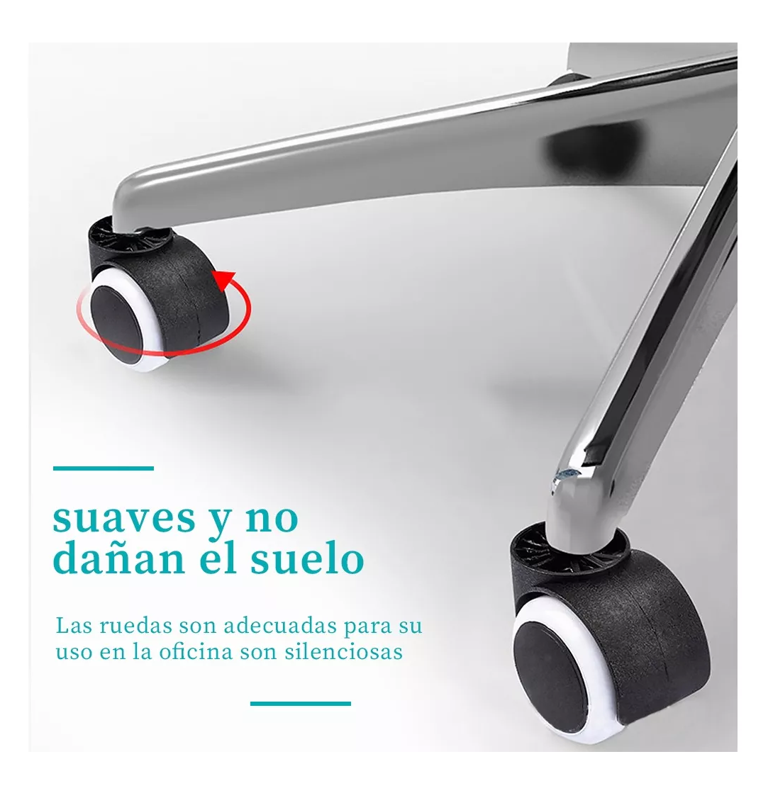 Foto 4 pulgar | Ruedas para Sillas de Oficina Lab.G Negras 5 Piezas