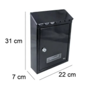 Foto 2 | Buzón Para Cartas Con Llave Metálico Eo Safe Imports Esi-2226-1 Negro