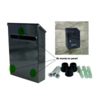 Foto 3 | Buzón Para Cartas Con Llave Metálico Eo Safe Imports Esi-2226-1 Negro