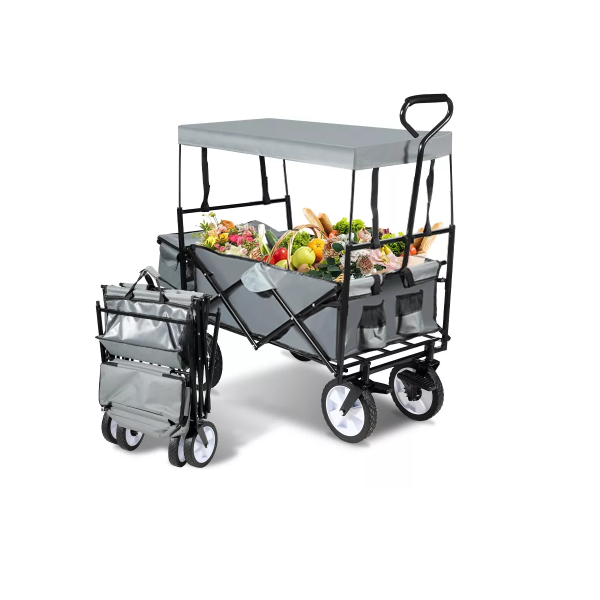 Foto 3 | Carrito Vagón Plegable Techo Multiuso Eo Safe Imports Esi-13301 Gris