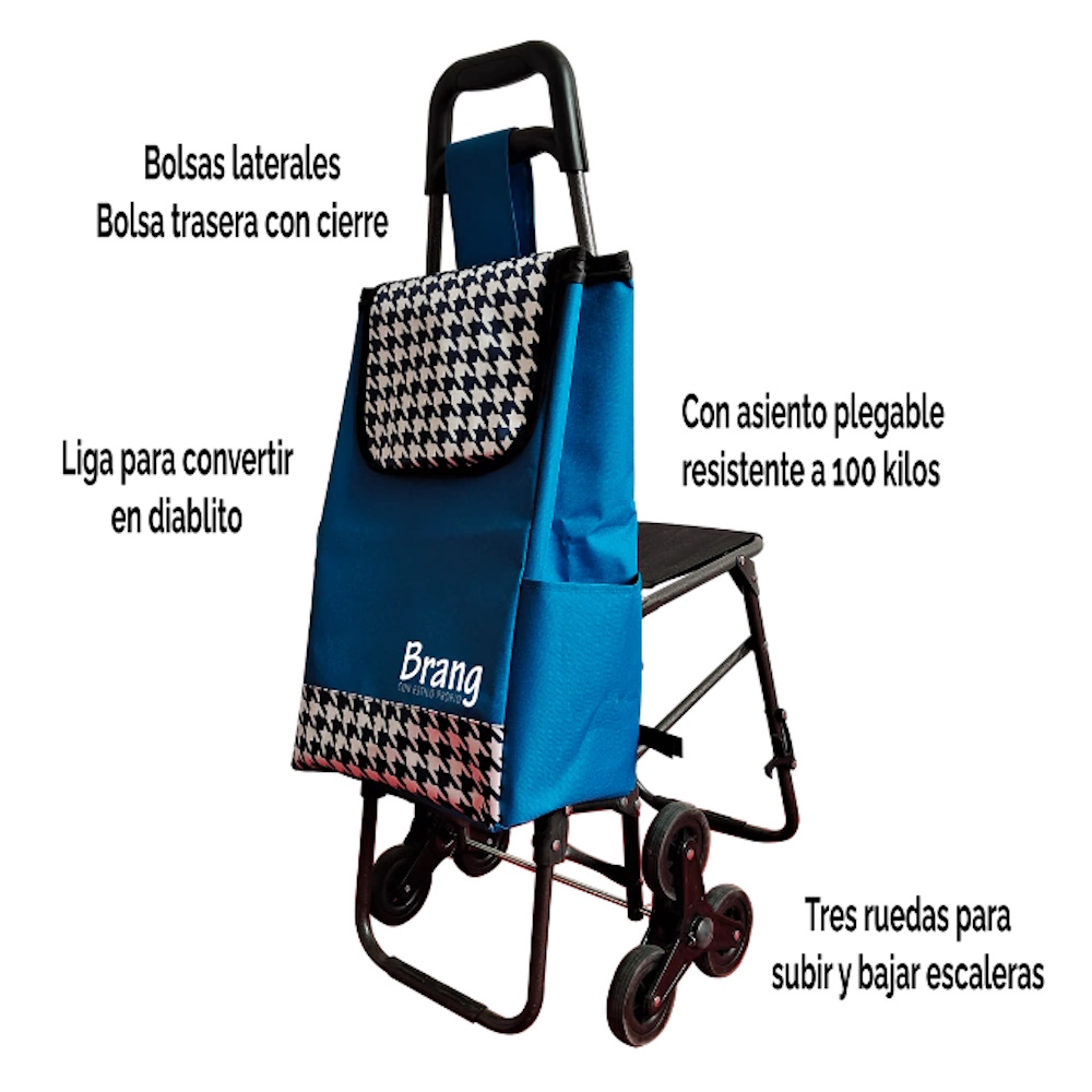 Foto 4 pulgar | Carro Mandado C/silla Traslado Hergonomica Brang