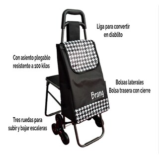 Foto 3 | Carro Mandado C/silla Traslado Hergonomica Brang
