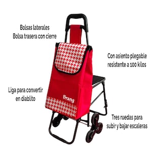 Foto 3 | Carro Mandado C/silla Traslado Hergonomica Brang
