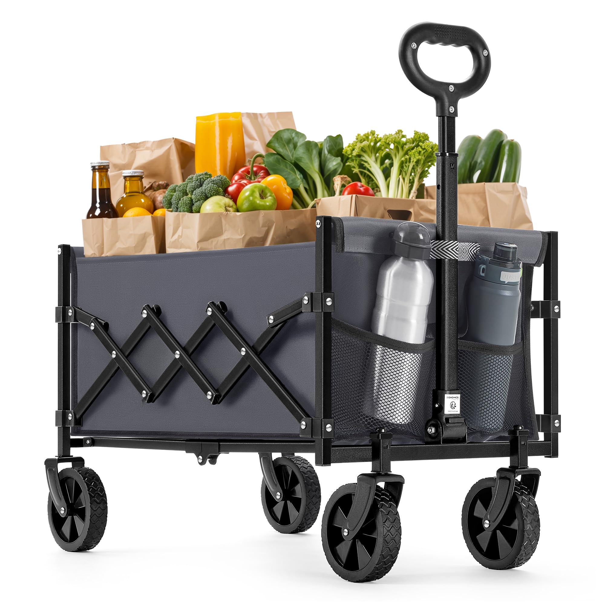 Foto 1 | Vagón Plegable Songmics Pequeño con Capacidad para 180 kg Gris con Pizarra - Venta Internacional