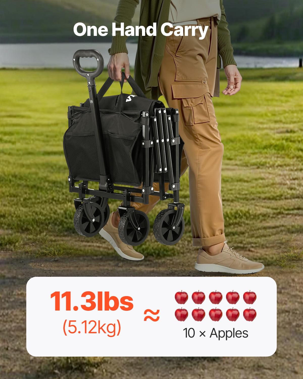 Foto 7 | Vagón Plegable Vevor Plegable Con Capacidad De 225 Libras - Venta Internacional.
