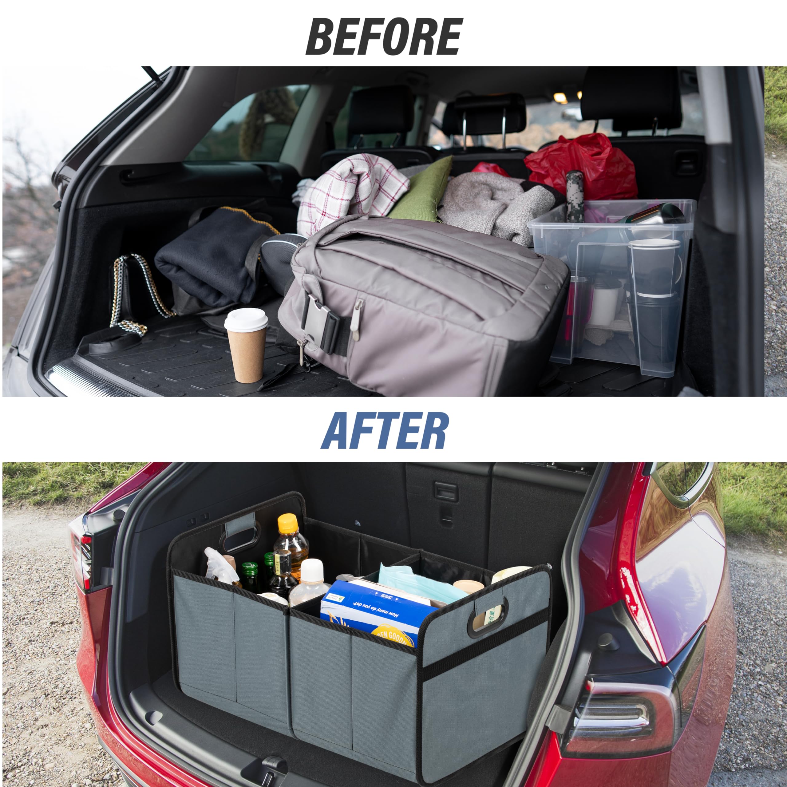 Foto 8 pulgar | Organizador De Maletero De Coche, Sencillo, De Lujo, Plegable, 50 L, 2 Compartimentos - Venta Internacional.