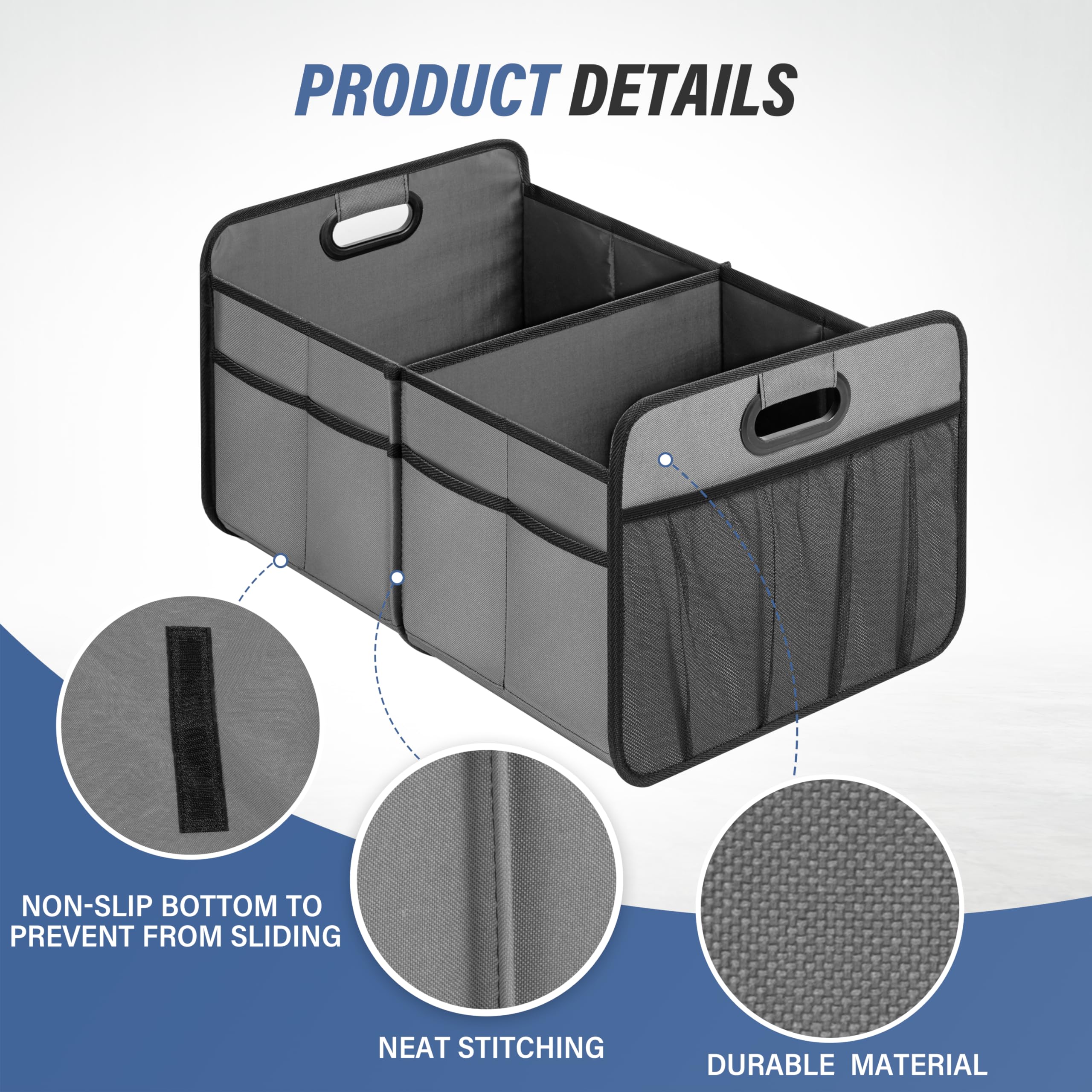 Foto 4 pulgar | Organizador De Maletero De Coche Simple Deluxe, 50 L, Suv, Impermeable, Gris - Venta Internacional.
