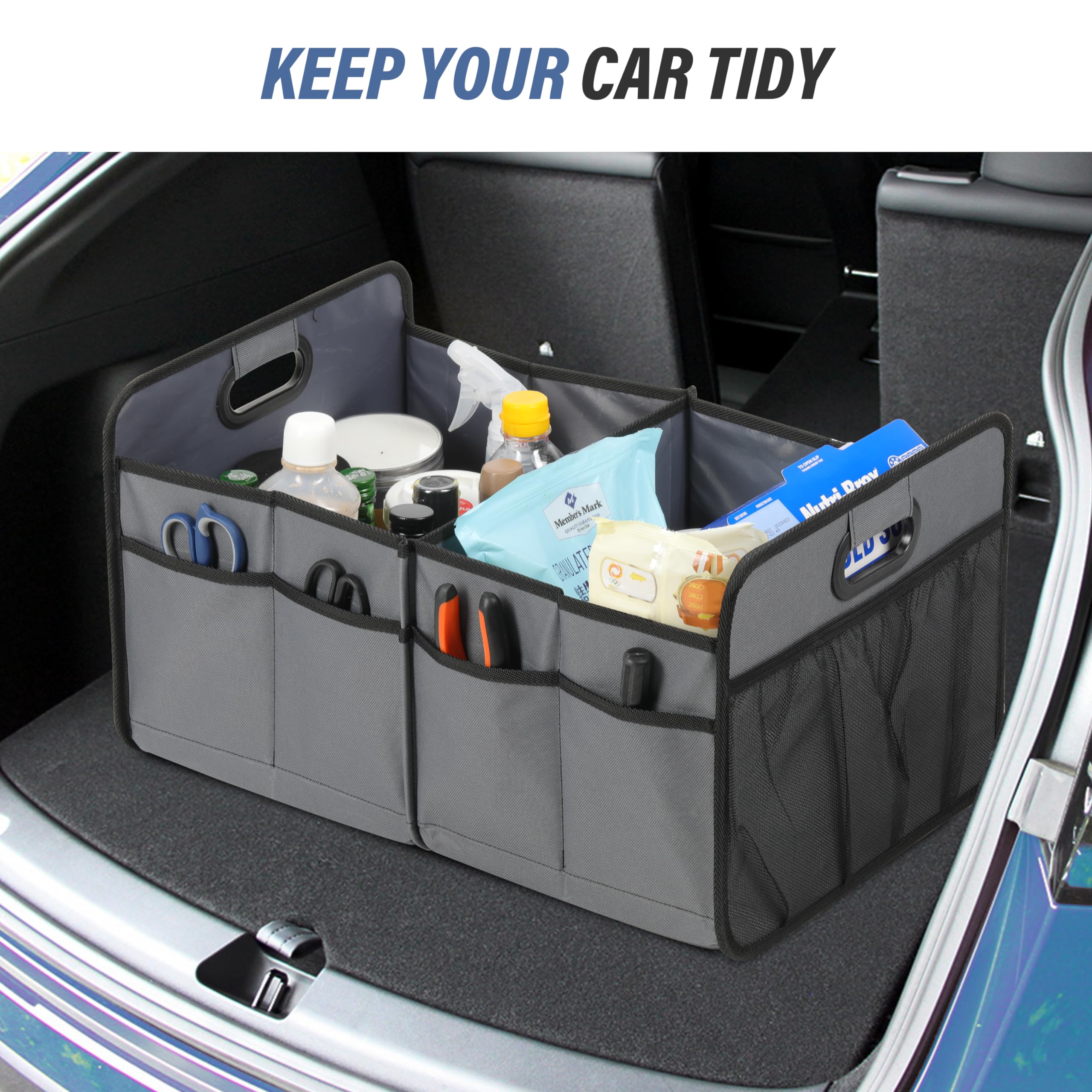 Foto 7 | Organizador De Maletero De Coche Simple Deluxe, 50 L, Suv, Impermeable, Gris - Venta Internacional.