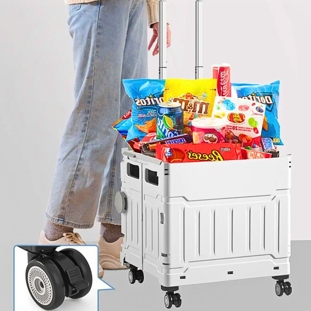 Foto 3 pulgar | Carrito de Compras de Plástico CM-TOP Plegable Gris