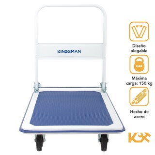 Foto 2 | Carro Plataforma Transportador Plegable De Acero 150 Kg Obi Kingsman