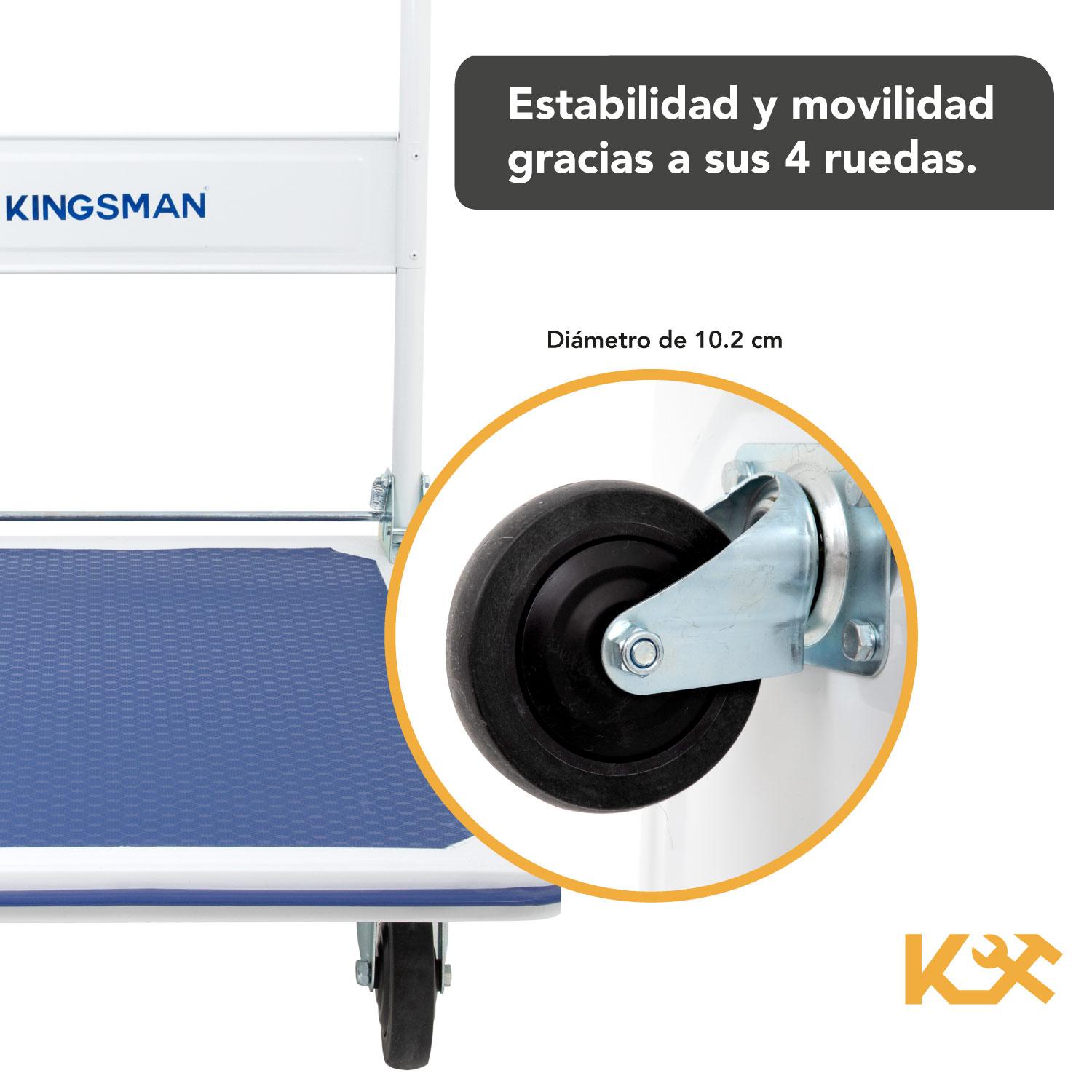 Foto 5 pulgar | Carro Plataforma Transportador Plegable De Acero 150 Kg Obi Kingsman