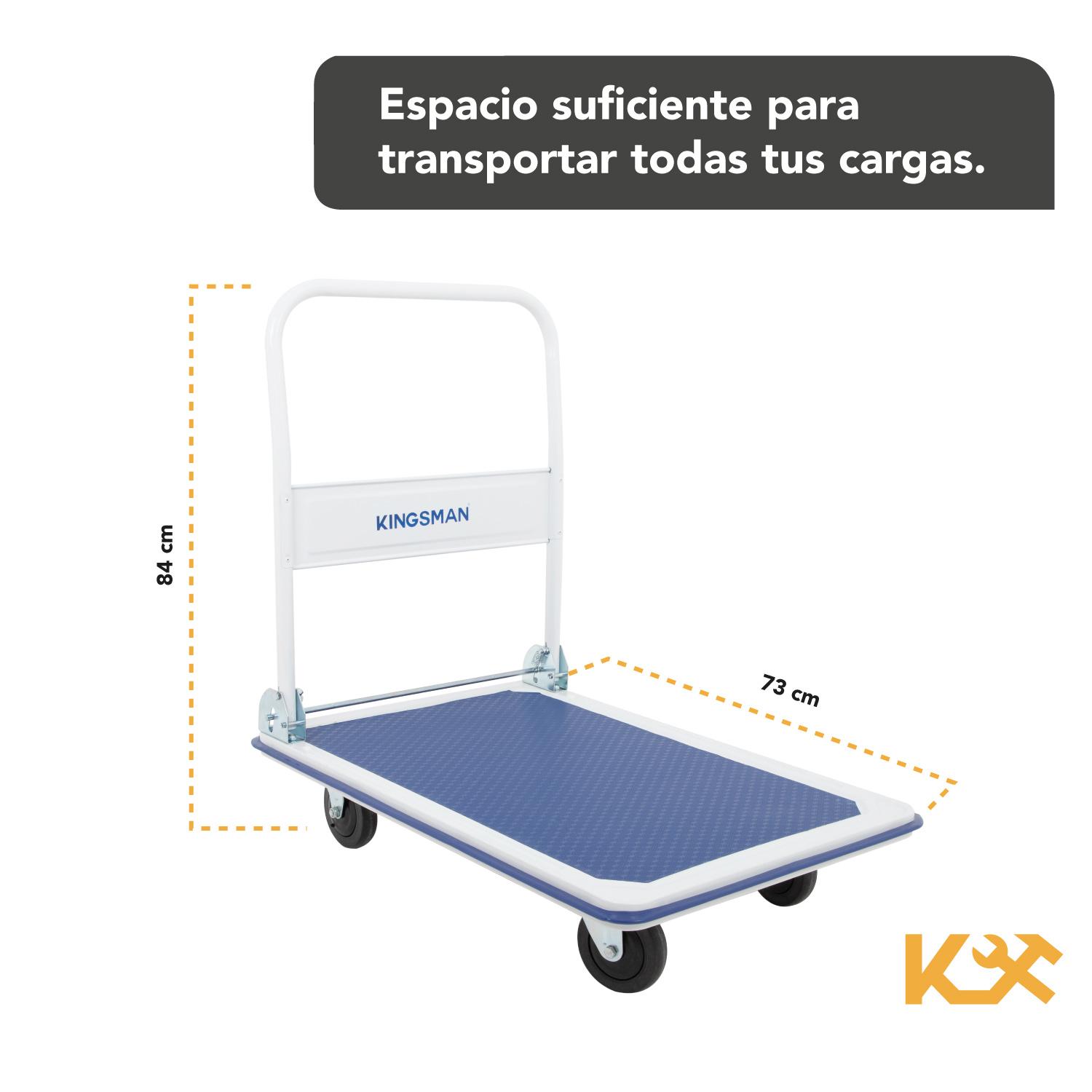 Foto 6 pulgar | Carro Plataforma Transportador Plegable De Acero 150 Kg Obi Kingsman