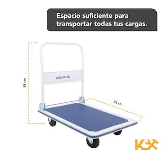 Foto 5 | Carro Plataforma Transportador Plegable De Acero 150 Kg Obi Kingsman