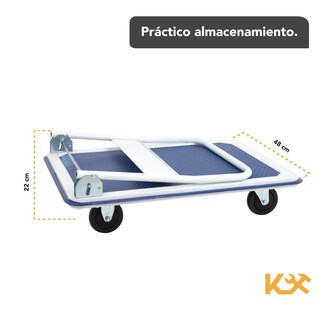 Foto 6 | Carro Plataforma Transportador Plegable De Acero 150 Kg Obi Kingsman