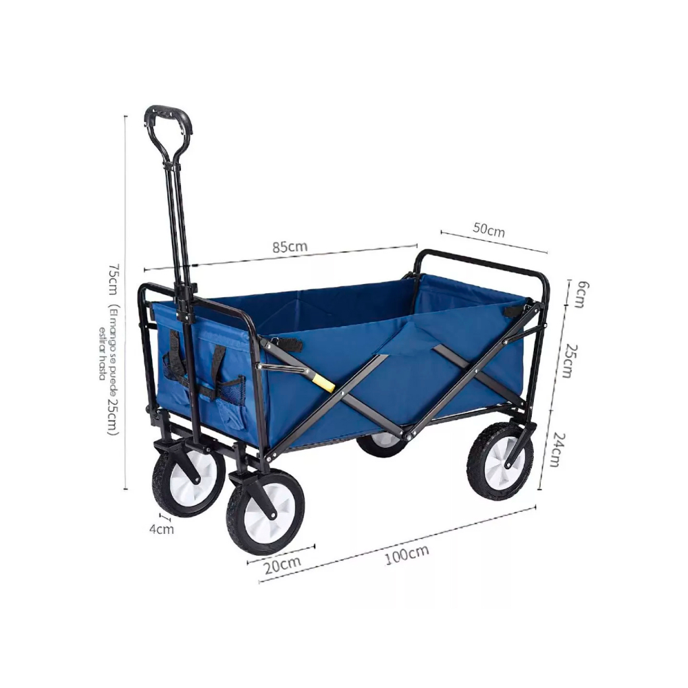 Foto 2 | Carrito Plegable Iliosinnova Azul para Exteriores Multifuncional