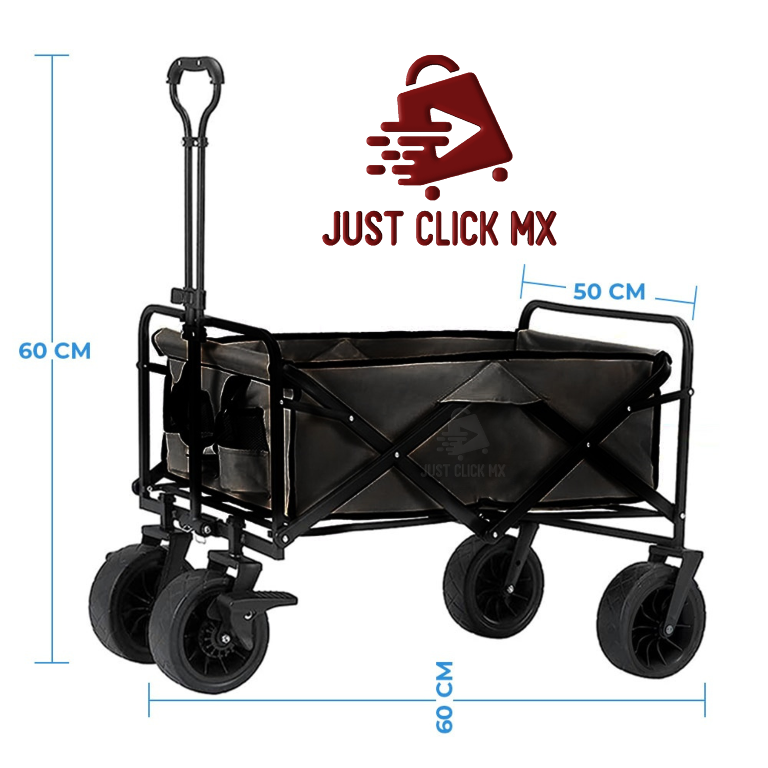 Foto 3 pulgar | Carrito Plegable JustClick MX Ultra Resistente 80 kg