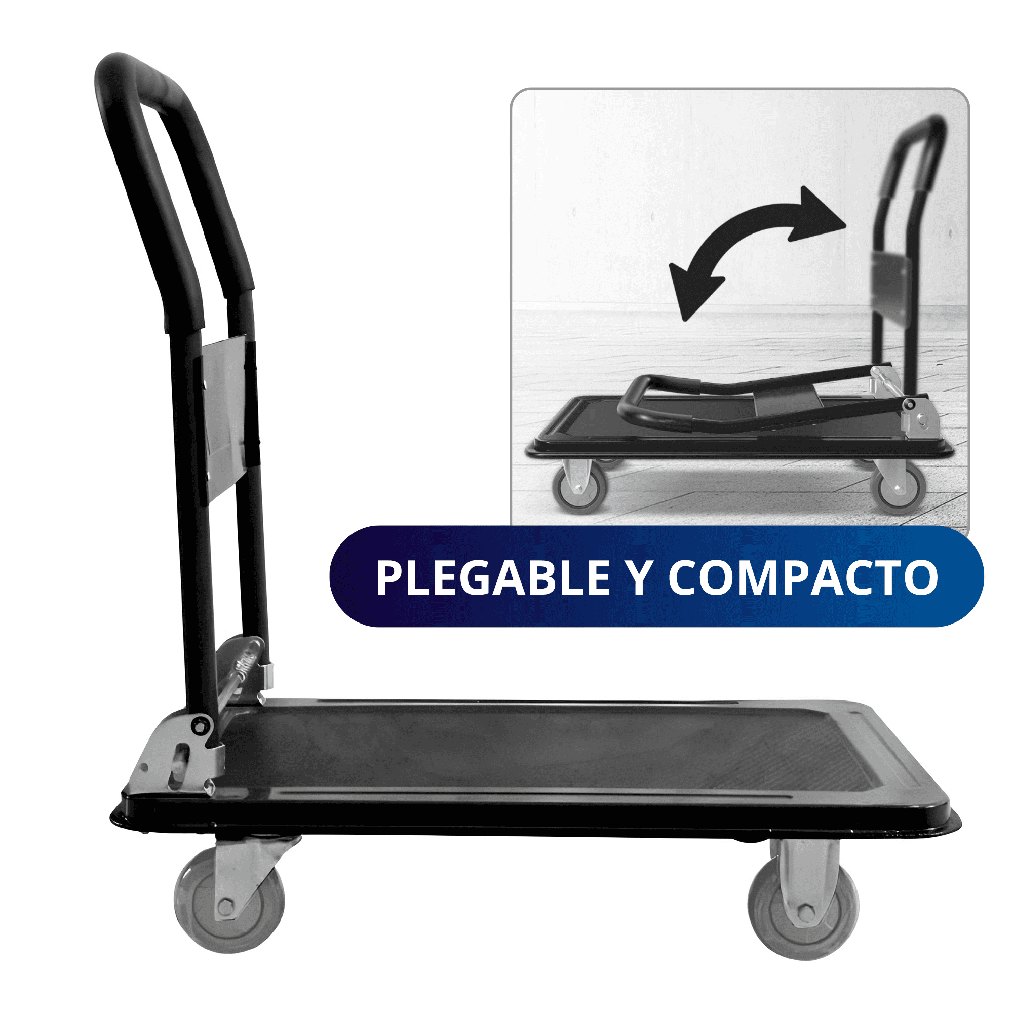 Foto 3 pulgar | Carro de Carga Plegable Ecomlab con Plataforma