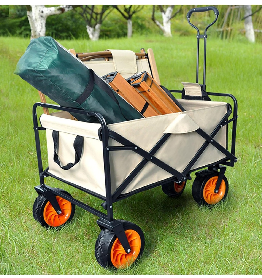 Foto 3 pulgar | Carrito Vagón Plegable Multiusos Llantas Todoterreno Reforzado Camping De Carga