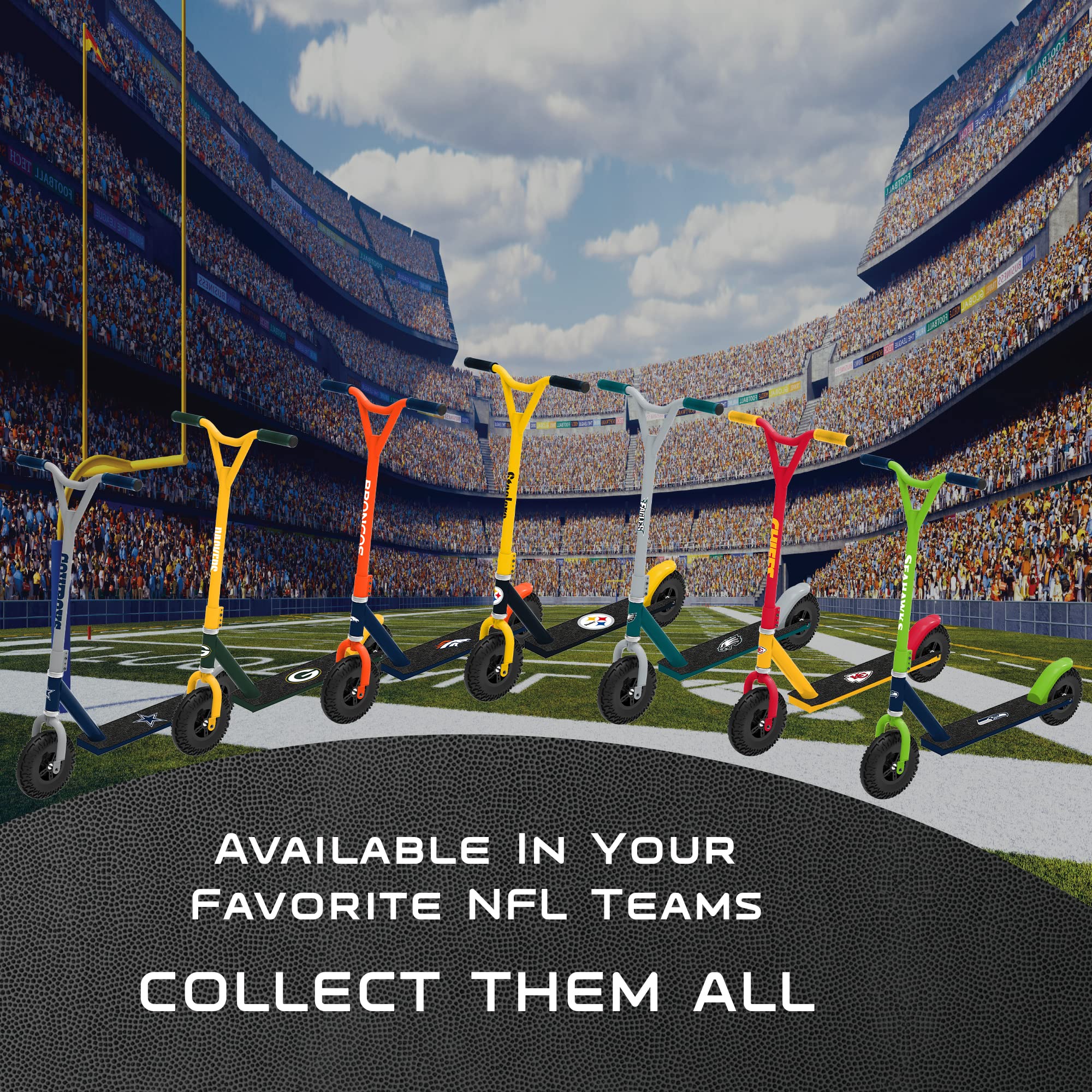 Foto 7 pulgar | Logotipos Oficiales De La Nfl Off-road De Kick Scooter Hover-1 Nfl - Venta Internacional.