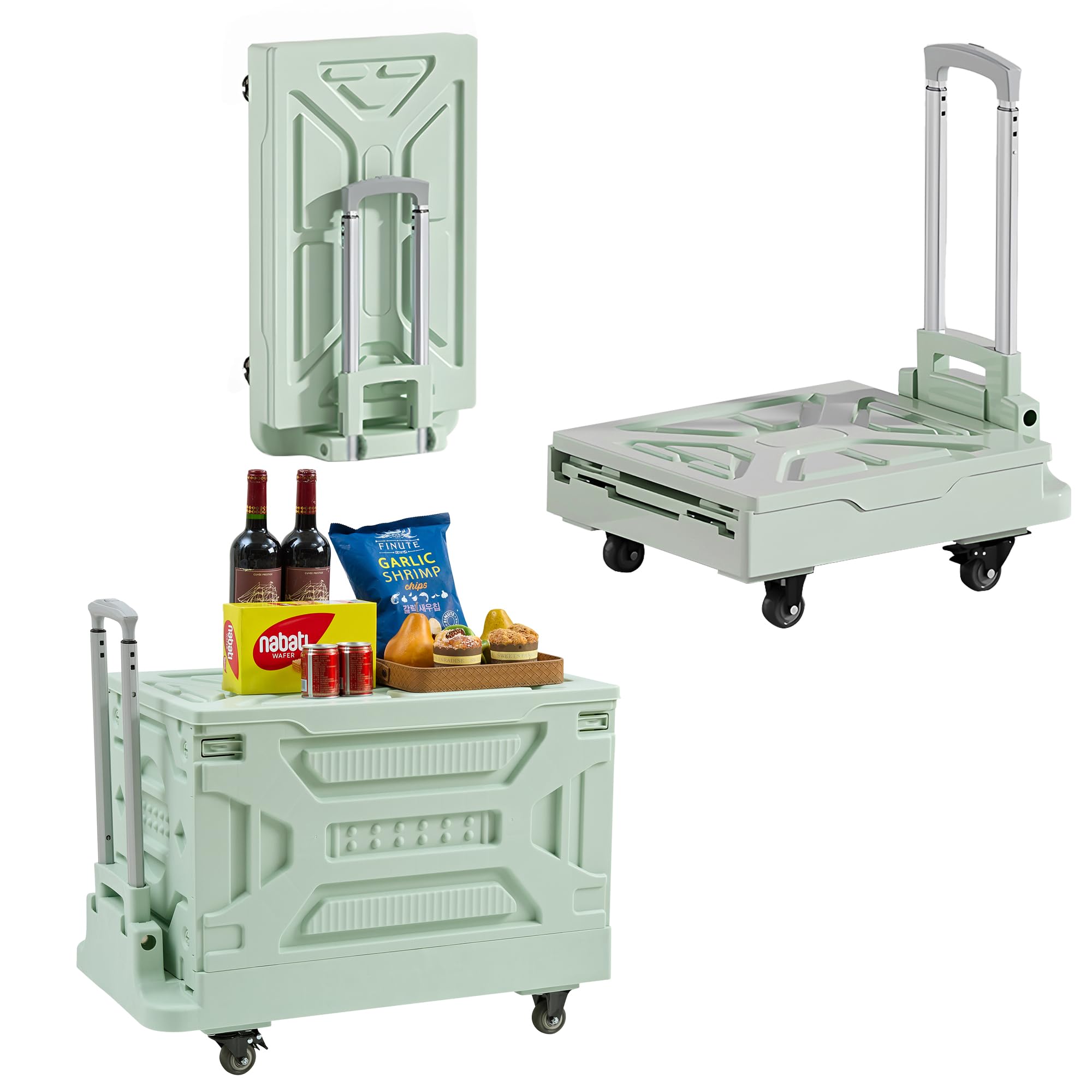 Foto 1 | Carrito Rodante Vecelo 87l Con Ruedas Plegable De Color Verde Menta - Venta Internacional.