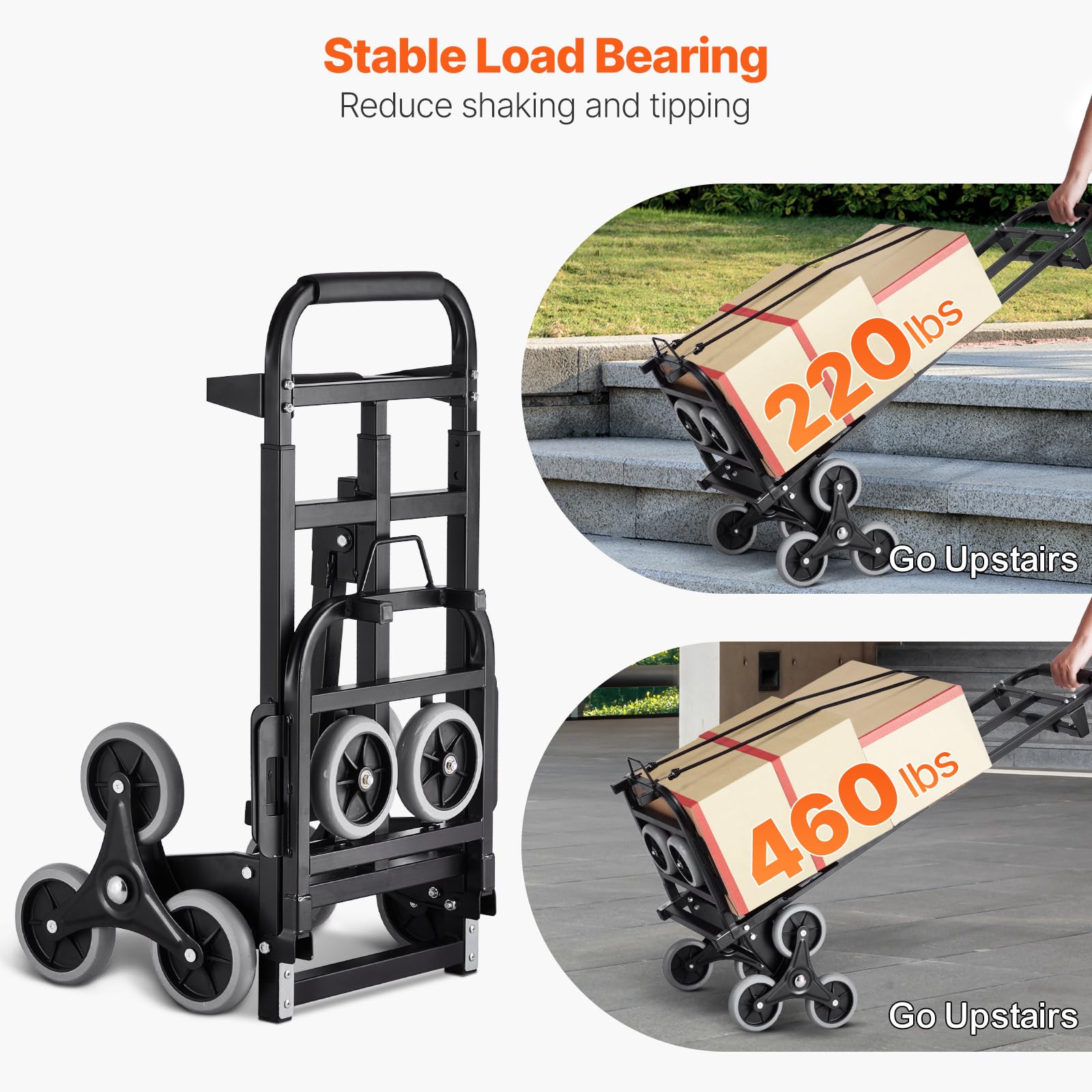 Foto 4 pulgar | Carrito Para Subir Escaleras Vevor, 460 Libras De Capacidad Con Doble Asa - Venta Internacional.