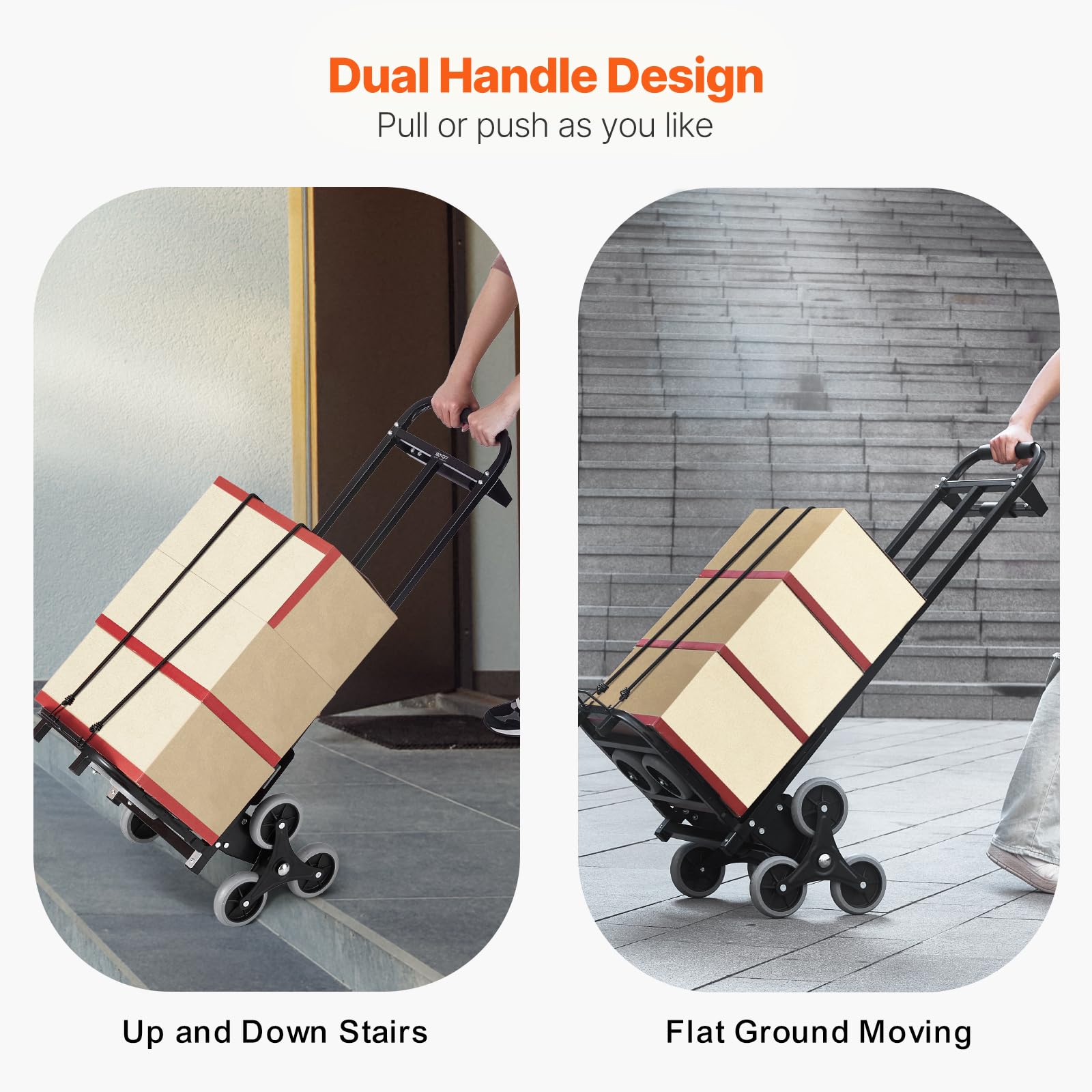 Foto 5 pulgar | Carrito Para Subir Escaleras Vevor, 460 Libras De Capacidad Con Doble Asa - Venta Internacional.