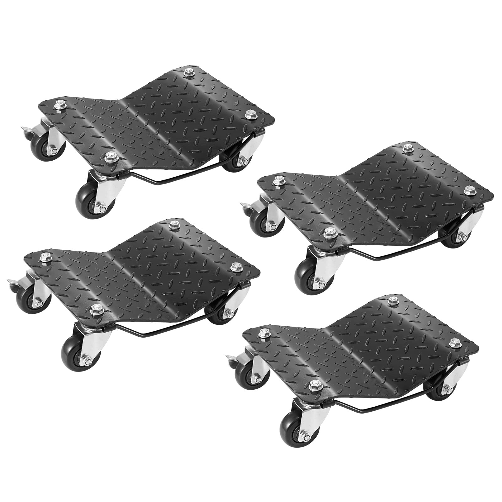 Foto 2 pulgar | Rueda De Coche Dolly Vevor 2722 Kg Con Frenos, Juego De 4 Piezas - Venta Internacional.