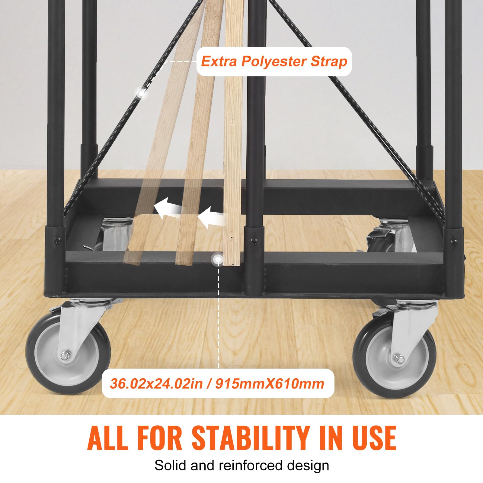 Foto 4 pulgar | Panel Truck Vevor Steel 1500 Lbs Panel Dolly Carrito 36.02x24.02 - Venta Internacional.