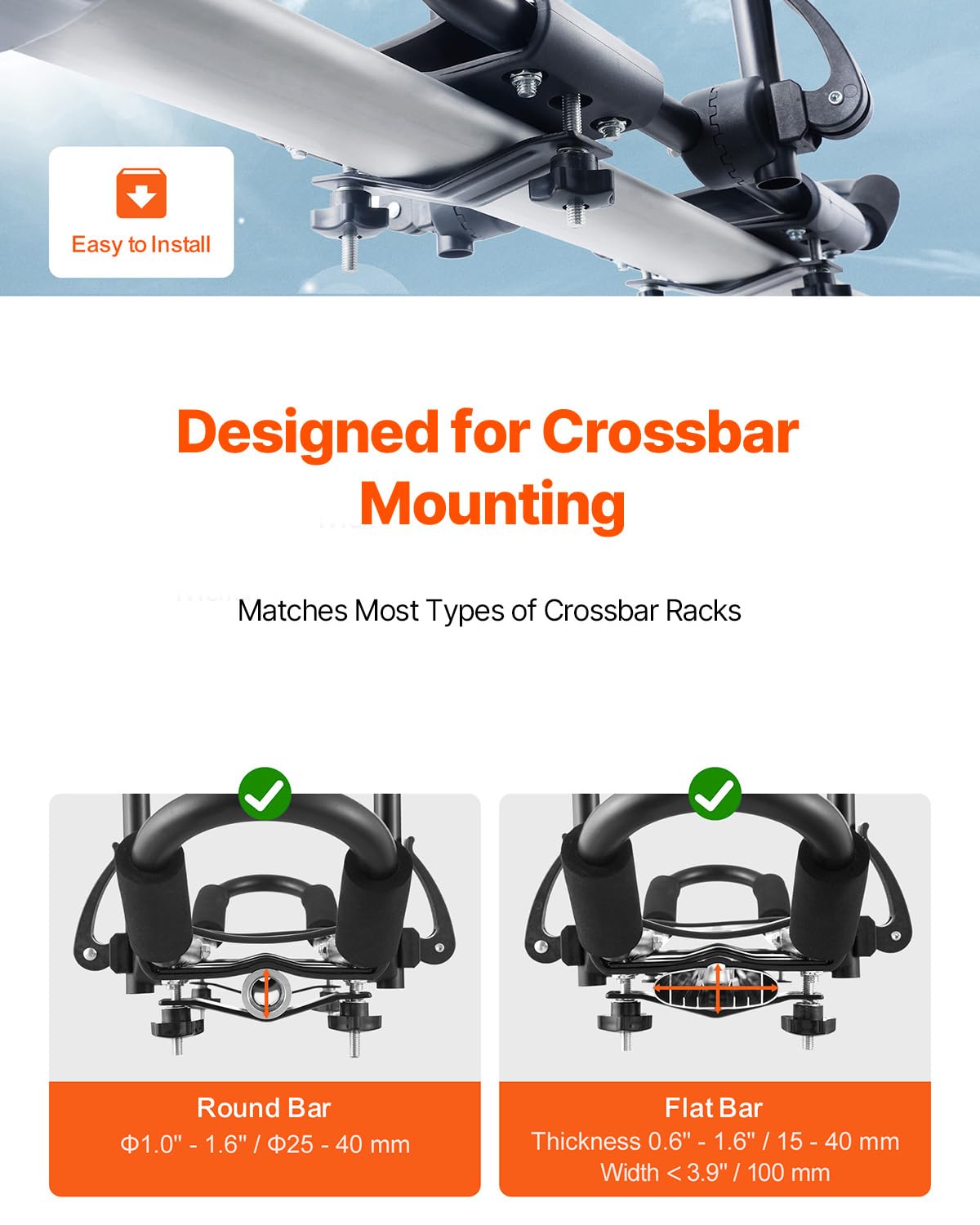 Foto 5 pulgar | Portaequipajes Vevor J-bar Plegable Con Correas Para Kayak, 150 Kg - Venta Internacional.