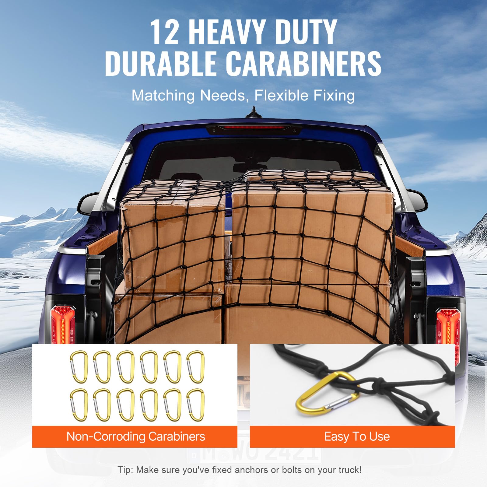 Foto 5 pulgar | Cargo Net Vevor Para Plataforma De Camioneta, 1,2 M X 1,8 M, Se Estira - Venta Internacional.