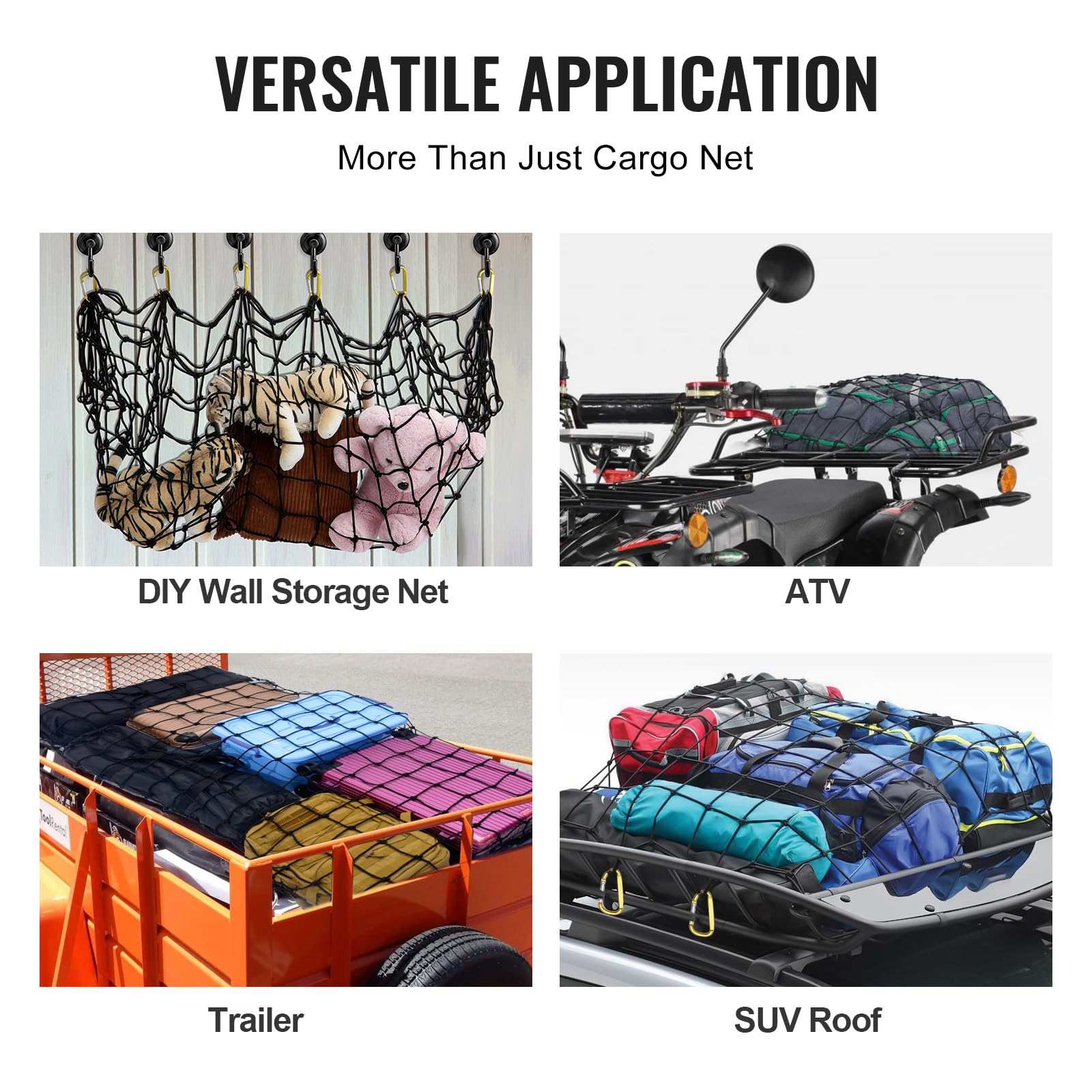 Foto 7 pulgar | Cargo Net Vevor Para Plataforma De Camioneta, 1,2 M X 1,8 M, Se Estira - Venta Internacional.
