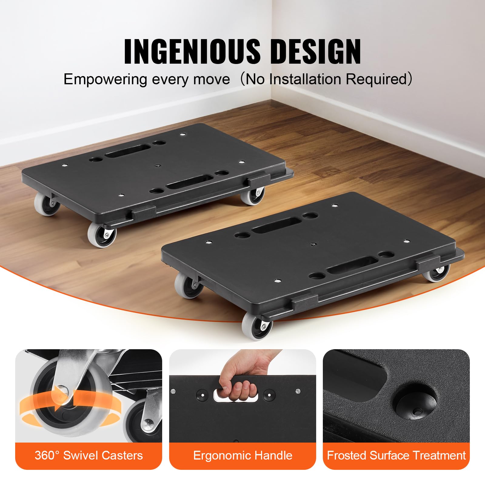 Foto 3 | Dolly Vevor Para Mudanzas De Muebles, Capacidad De 500 Kg Con 4 Ruedas, 2 Pa - Venta Internacional.
