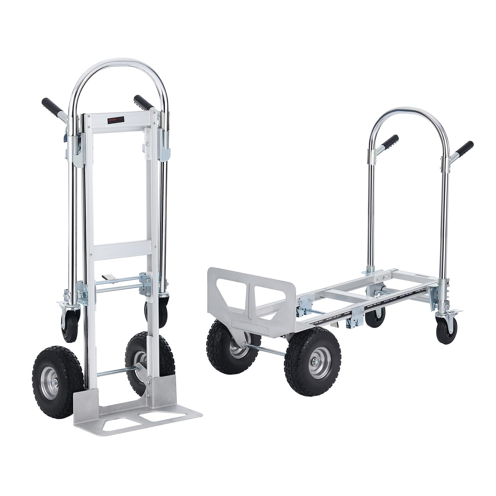 Foto 2 pulgar | Carretilla De Mano Plegable Vevor De Aluminio 2 En 1, 454 Kg De Capacidad - Venta Internacional.