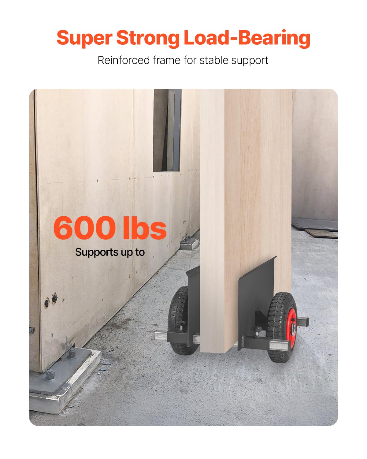 Foto 3 pulgar | Panel Dolly Vevor De 272 Kg Para Uso Pesado Con 8 Ruedas Neumáticas - Venta Internacional.