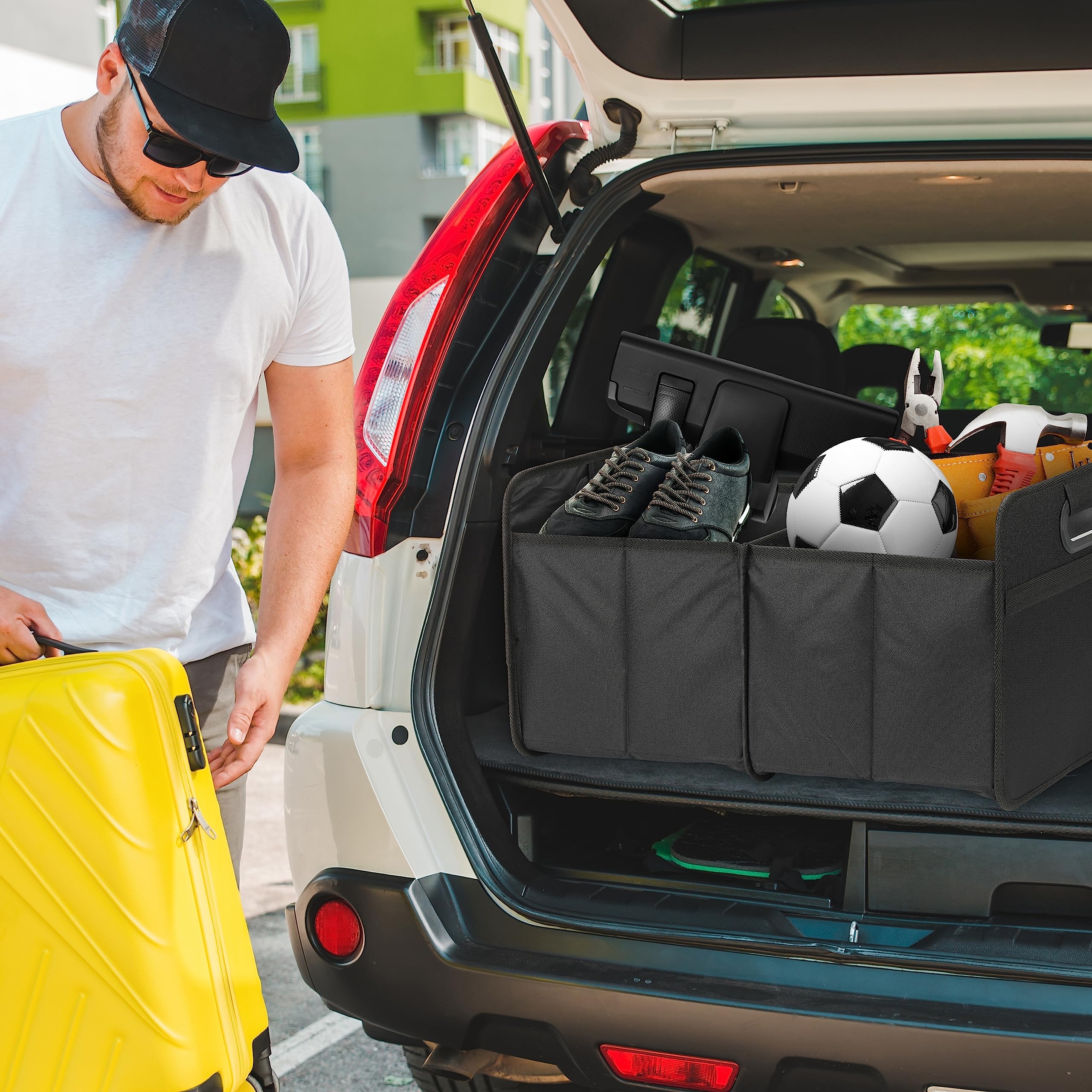 Foto 7 | Organizador De Maletero De Coche, Sencillo, De Lujo, 2 Compartimentos, Impermeable - Venta Internacional.