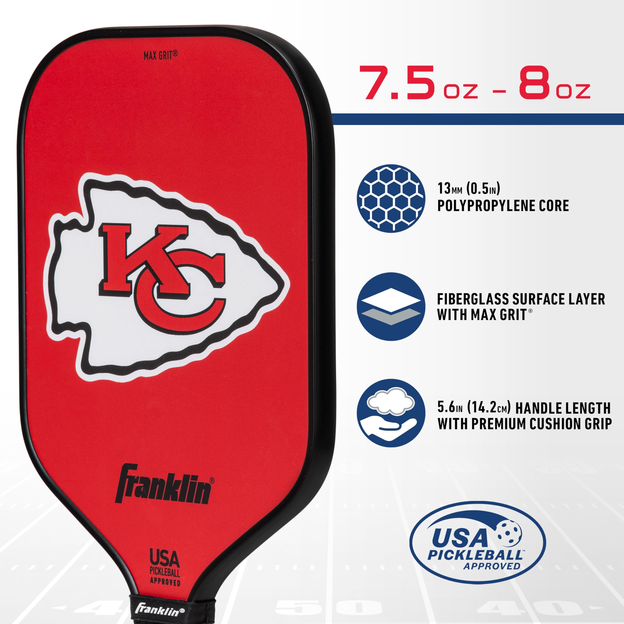 Foto 4 pulgar | Pickleball Paddle Franklin Sports Kansas City Chiefs Nfl - Venta Internacional.