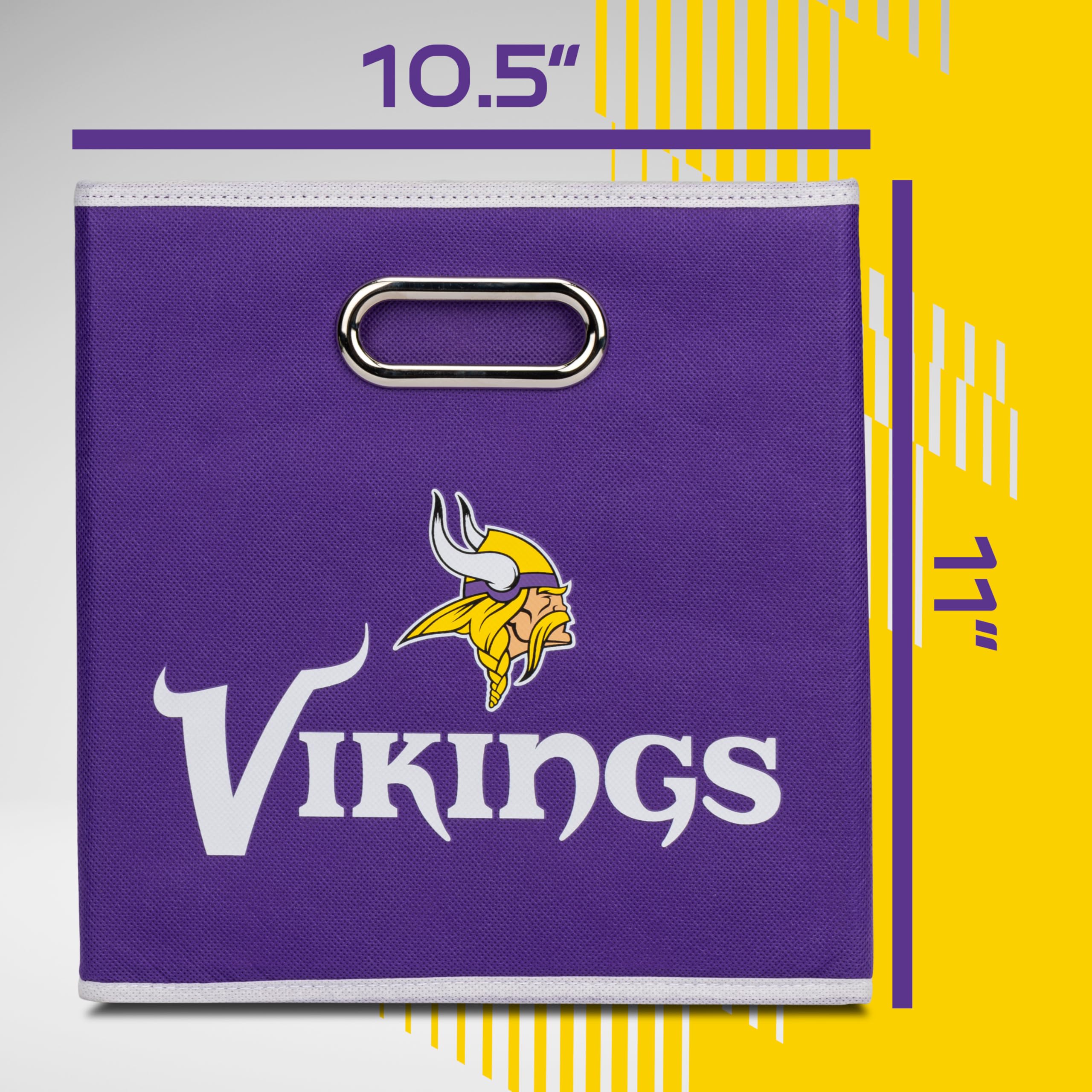 Foto 3 pulgar | Contenedor De Almacenamiento Franklin Sports Minnesota Vikings Nfl 11x11 - Venta Internacional.